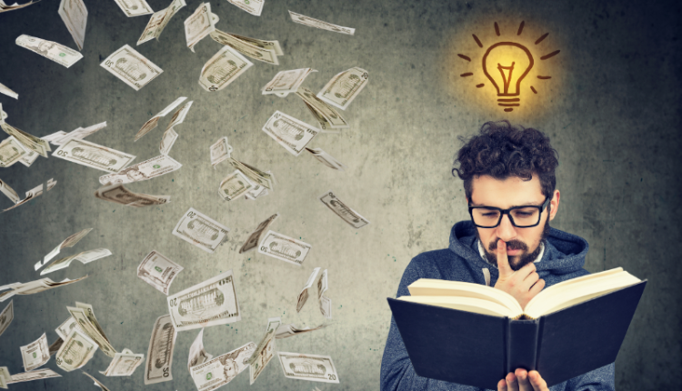 Image showing a student studying abroad and working on a laptop, representing earning money while studying abroad.